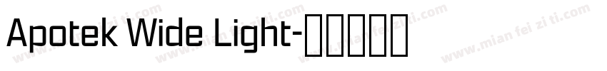 Apotek Wide Light字体转换